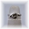 6 X 4 OVAL STERLING SILVER PETITE BIRTHSTONE RING